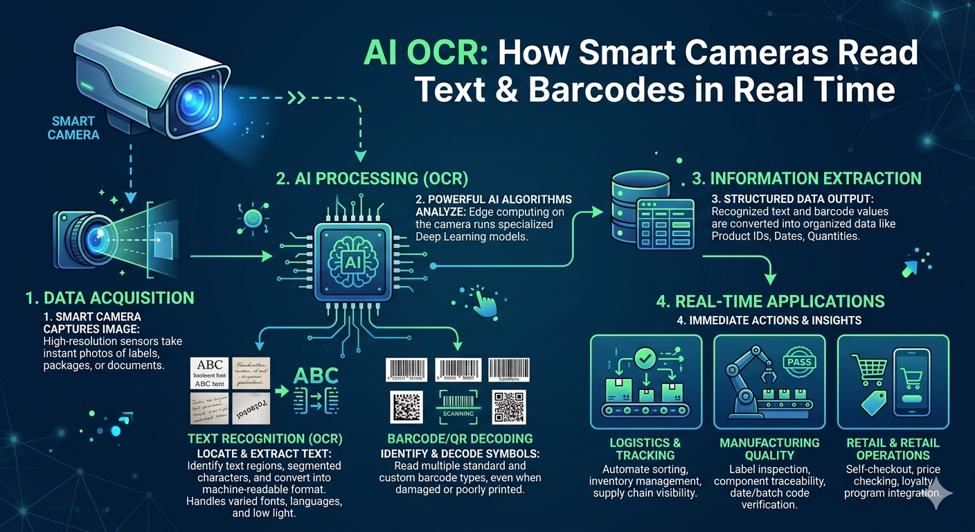 AI OCR: How Smart Cameras Read Text & Barcodes in Real Time